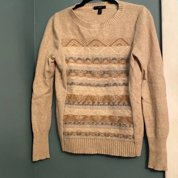 J Crew women’s wool sweater - medium - tan/brown - great condtion - Picture 1 of 7